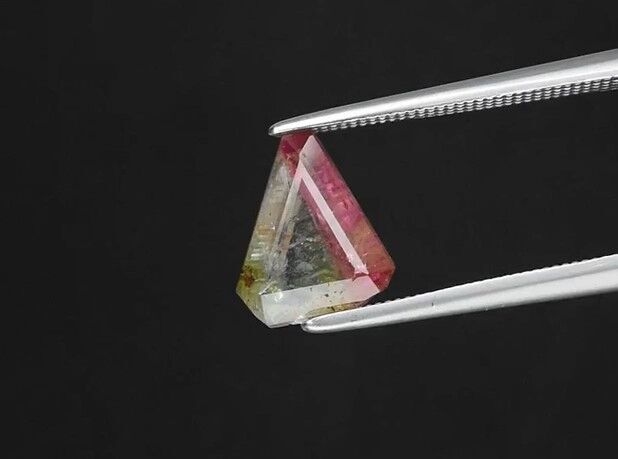 2.35ct 9.5x8.2mm Fancy Natural Unheated Watermelon Green & Pink Tourmaline