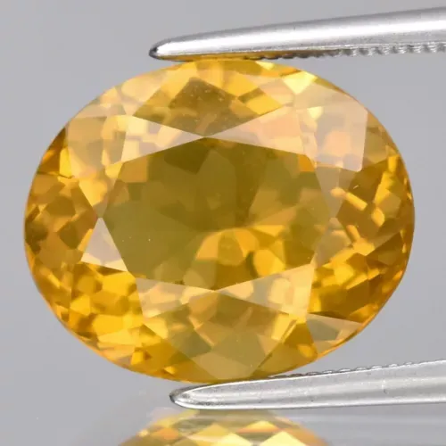 4.54ct 12.2x10mm VS Oval Natural Yellow Quartz Gemstone, Africa