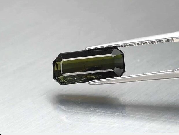 5.03ct 15.5x7mm Octagon Natural Unheated Green Tourmaline, Nigeria