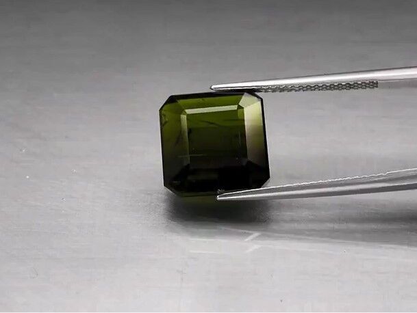 9.07ct 11.8x11.4mm Octagon Natural Unheated Green Tourmaline, Nigeria