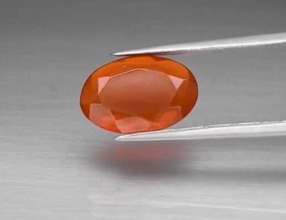 1.68ct 12.4x8.5mm Oval Natural Orange Fire Opal, Mexico