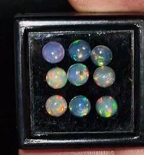 3.15ct 5mm 9pcs Round Natural Ethiopian Opal