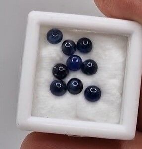 5.42ct 4.5mm 9pcs Lot Round  Natural Sapphire