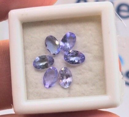 2.19ct 6x4mm 6pcs Lot Oval Natural Violet Blue Tanzanite