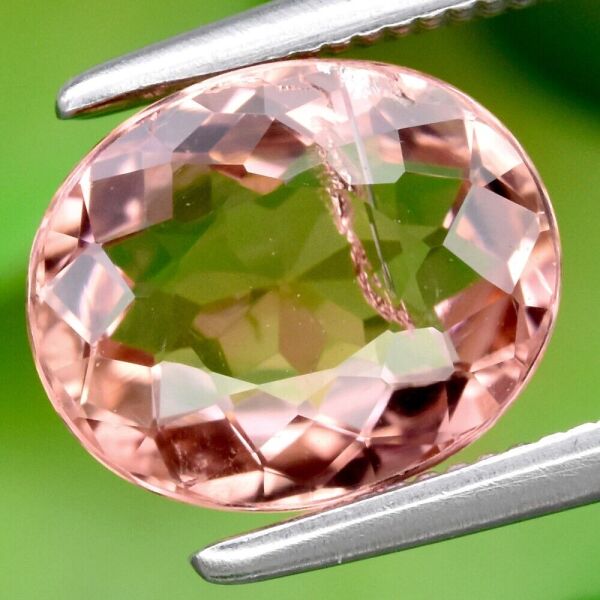 1.73ct 8.5x7mm VS Oval Natural Unheated Orangish Pink Tourmaline, Gemstone