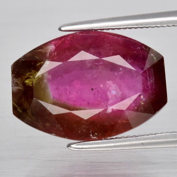 6.76ct Cushion Natural Unheated Watermelon Tourmaline Gemstone, Mozambique