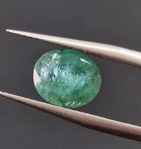 2.18ct  9x7.7mm Oval Natural Emerald Zambia