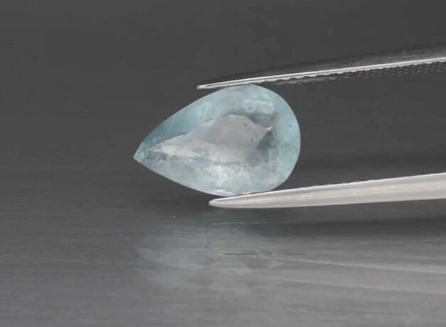 1.96ct 10.5x7mm Pear Natural Unheated Blue Aquamarine, Brazil