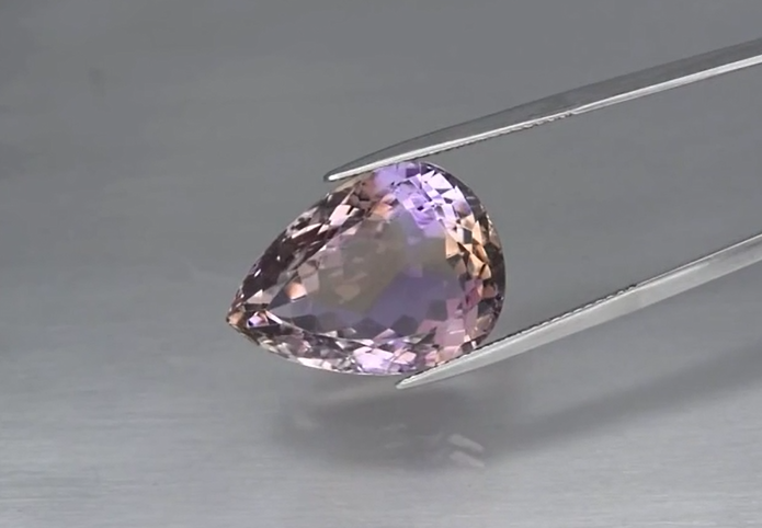 22.26ct 21x15.2mm VVS Pear Natural Untreated Yellow & Purple Ametrine, Elegant!