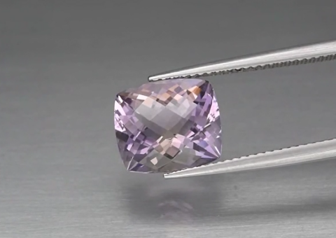 4.11ct 11x9.4mm VVS Antique-Cut Natural Untreated Yellow & Purple Ametrine