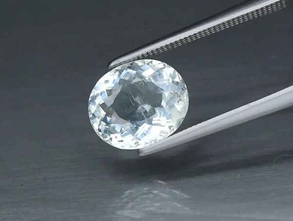 2.39ct 10x8.7mm Oval Natural Blue Aquamarine Unheated Mozambique