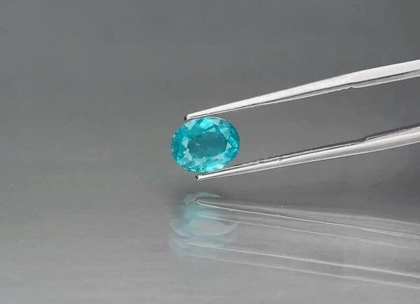 1.81ct 7.7x6mm Oval Natural Unheated Greenish Blue Apatite, Mozambique