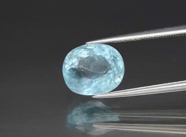 3.37ct 10.3x8.6mm Oval Natural Unheated Blue Aquamarine, Madagascar