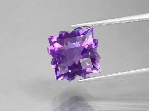 5.12ct 10.6x10.5mm VVS Fancy Natural Unheated Purple Amethyst, Brazil